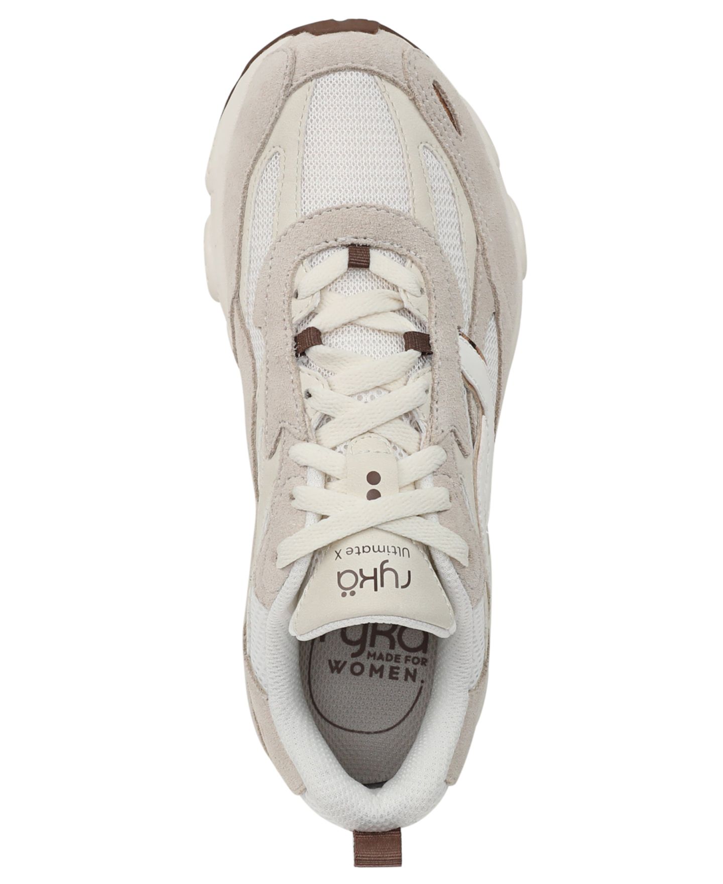 Женские кроссовки Ryka Ultimate X Running Lace-Up, цвет: Пляжный бежевый замшевый / Сетчатый — фото 4