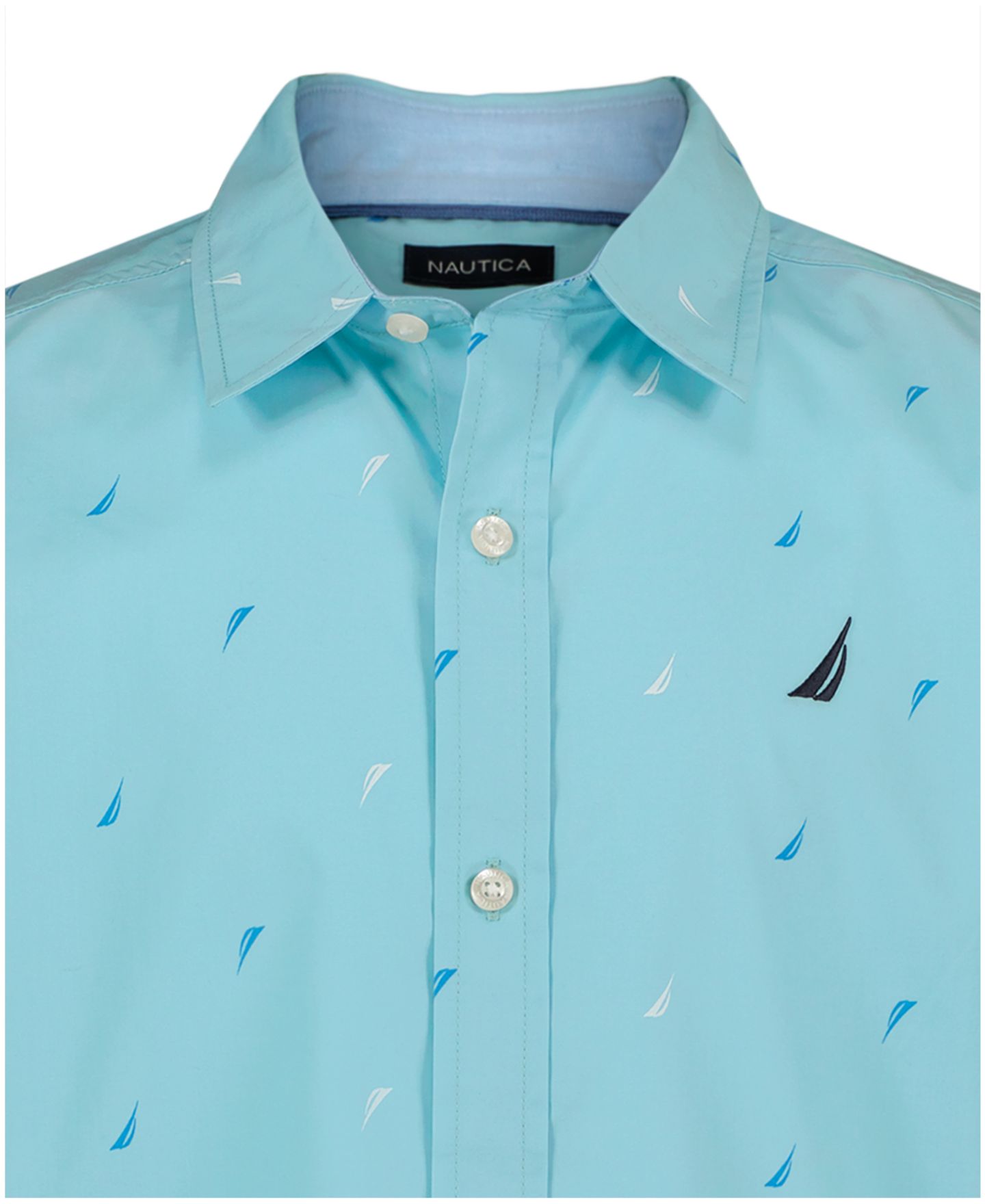 Рубашка Nautica Short-Sleeve Shirt для мальчиков, цвет: Синий — фото 4