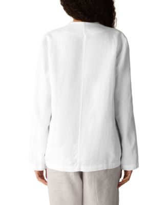Women's & Plus Size Asymmetrical High Collar Cut-Away Jacket