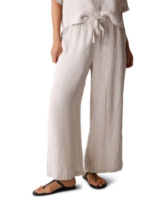 Women's & Plus Size Seersucker Stripe Drawstring Pants