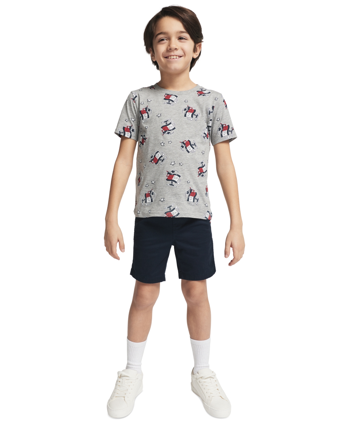 Tommy Hilfiger Boys' 2T-7 Short-Sleeve Graphic T-Shirt - Gray Heather
