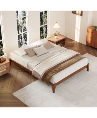 Bamboo Platform Bed Frame with Slat Support