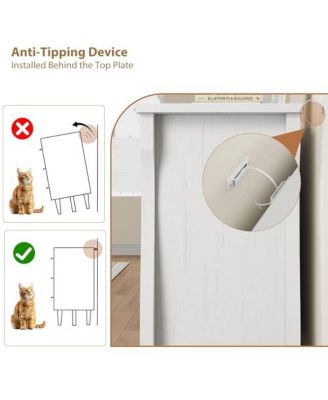 Dresser for Bedroom, Modern Wood 7 Drawer Dresser with Ring Pull Handles