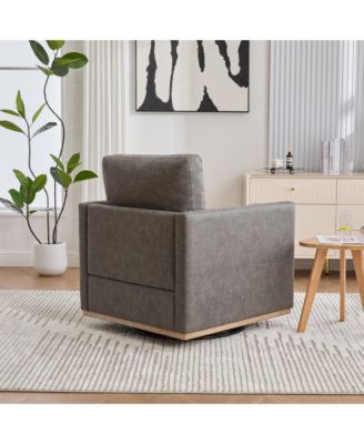 Modern Swivel Accent Chair, 360° Rotation Leisure Chair with Removable Cushion