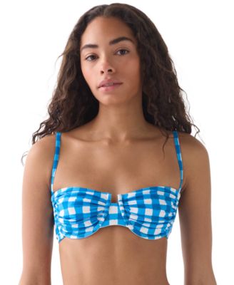 Women's Sweetheart Neck Underwire Ruched Bikini Top