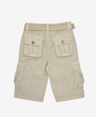 Big Boys Belted Twill Cargo Shorts