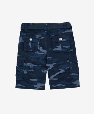 Boy's Belted Twill Cargo Shorts
