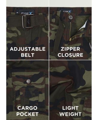 Boy's Belted Twill Cargo Shorts