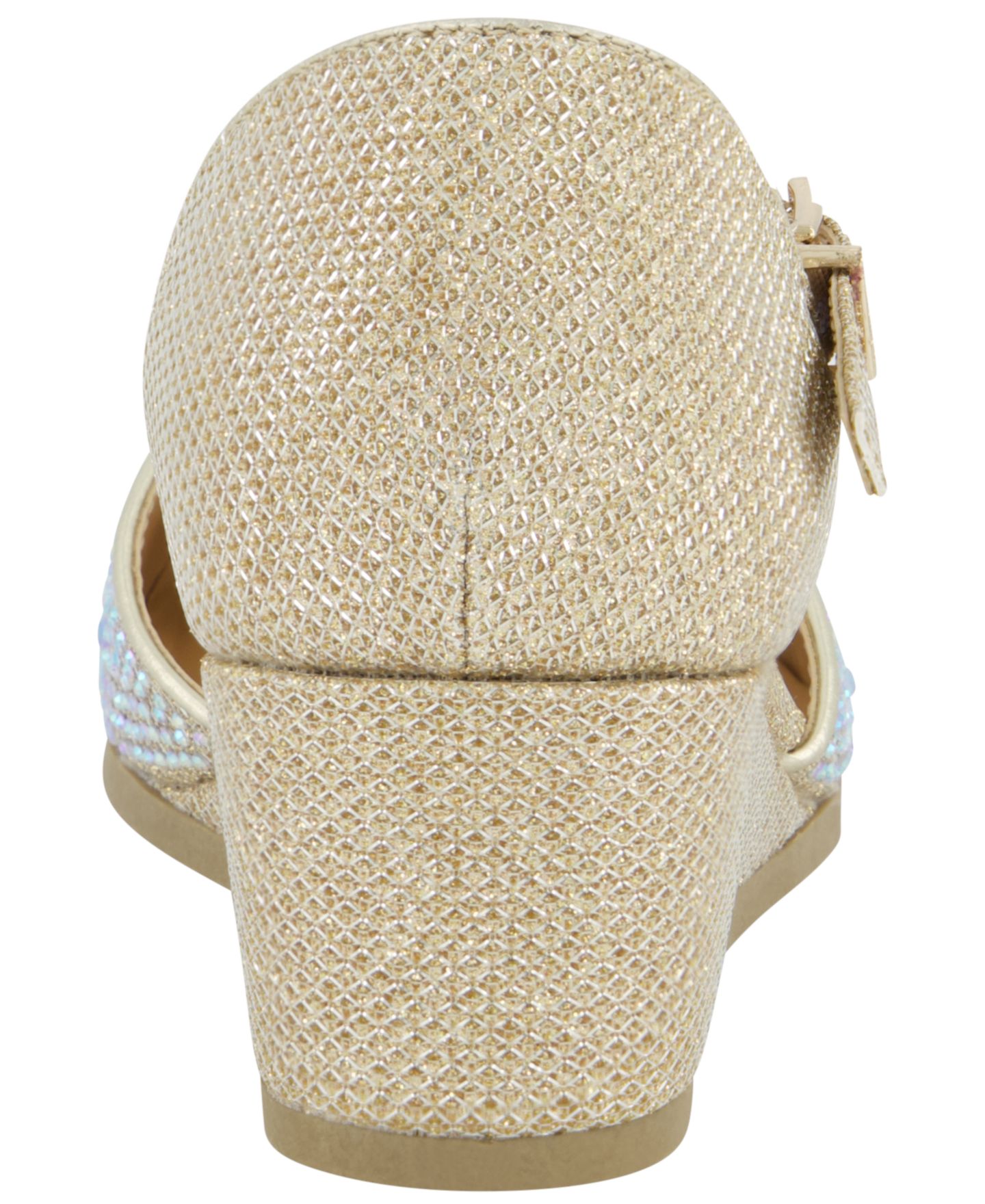 Сандалии Kenneth Cole Reaction Crystal-Embellished Ankle-Strap Wedge Shoes для девочек, цвет: Серебряный — фото 3