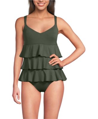 Women's Ruffle Fauxkini One Piece Swimsuit