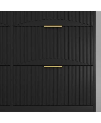 9-Drawer Dresser, 63" Large Deep Chest of Drawers, Wooden Storage Cabinet