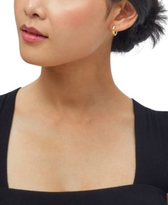 Reversible Hoop Earrings in 14k Yellow Gold-Plated Sterling Silver