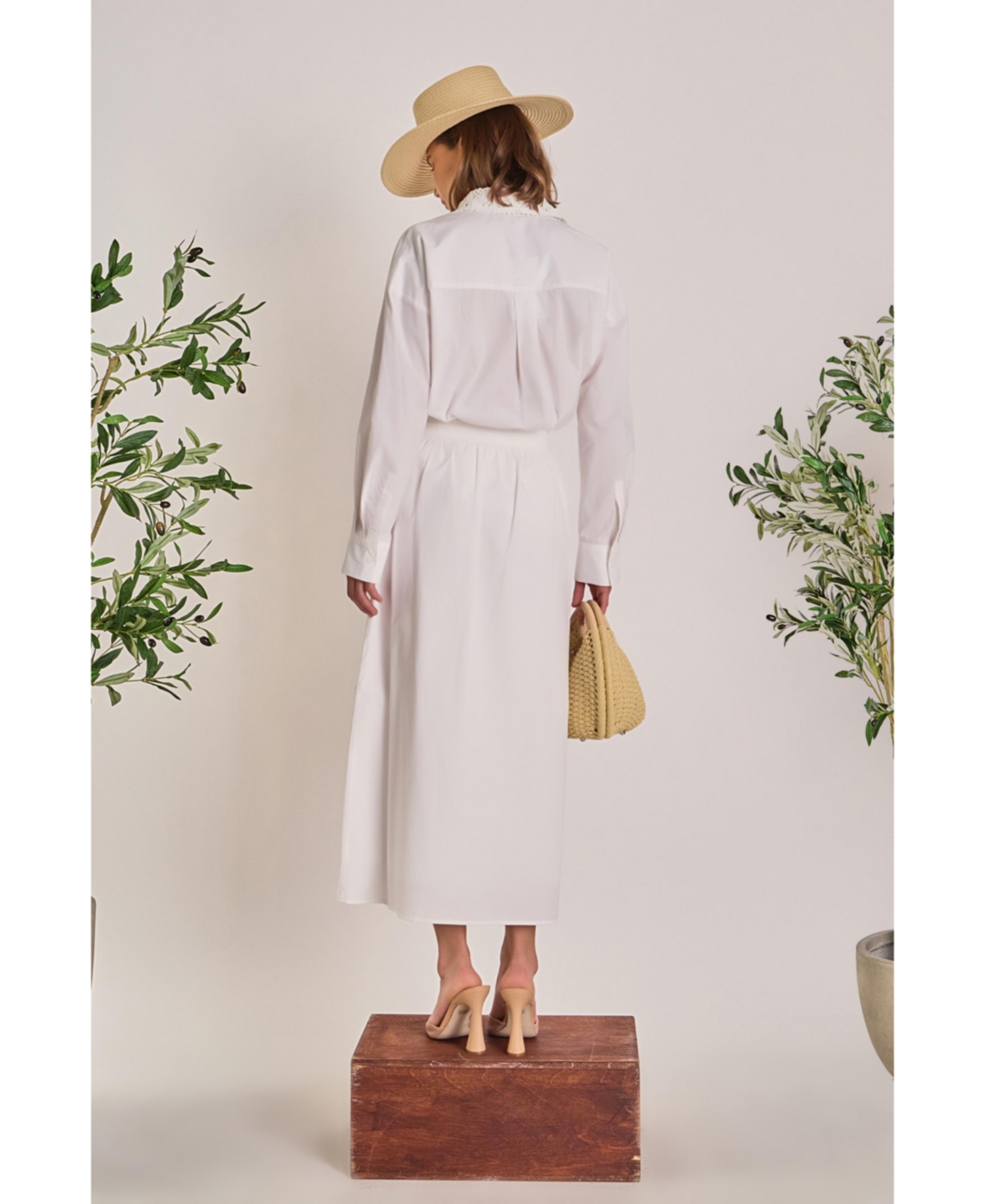 English Factory Women's Crochet Collar Detailed Shirt