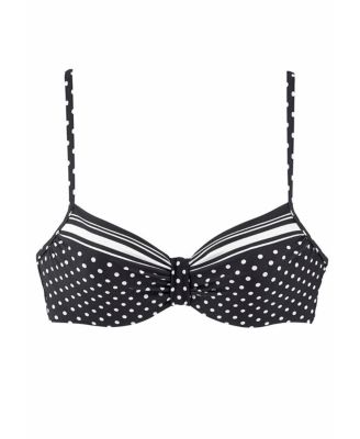 Women's Dotted Underwire Bikini Swimsuit Top Bra Sizing