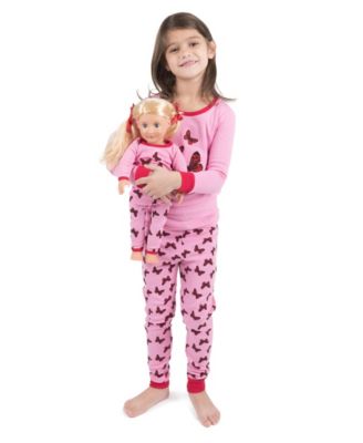 Toddler Girls 2T-5T Matching Doll Snug-Fit Cotton Long Sleeve Pajamas