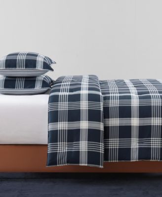 Huntingdon Plaid Washed Microfiber 3-Pc. Comforter Set, Full/Queen