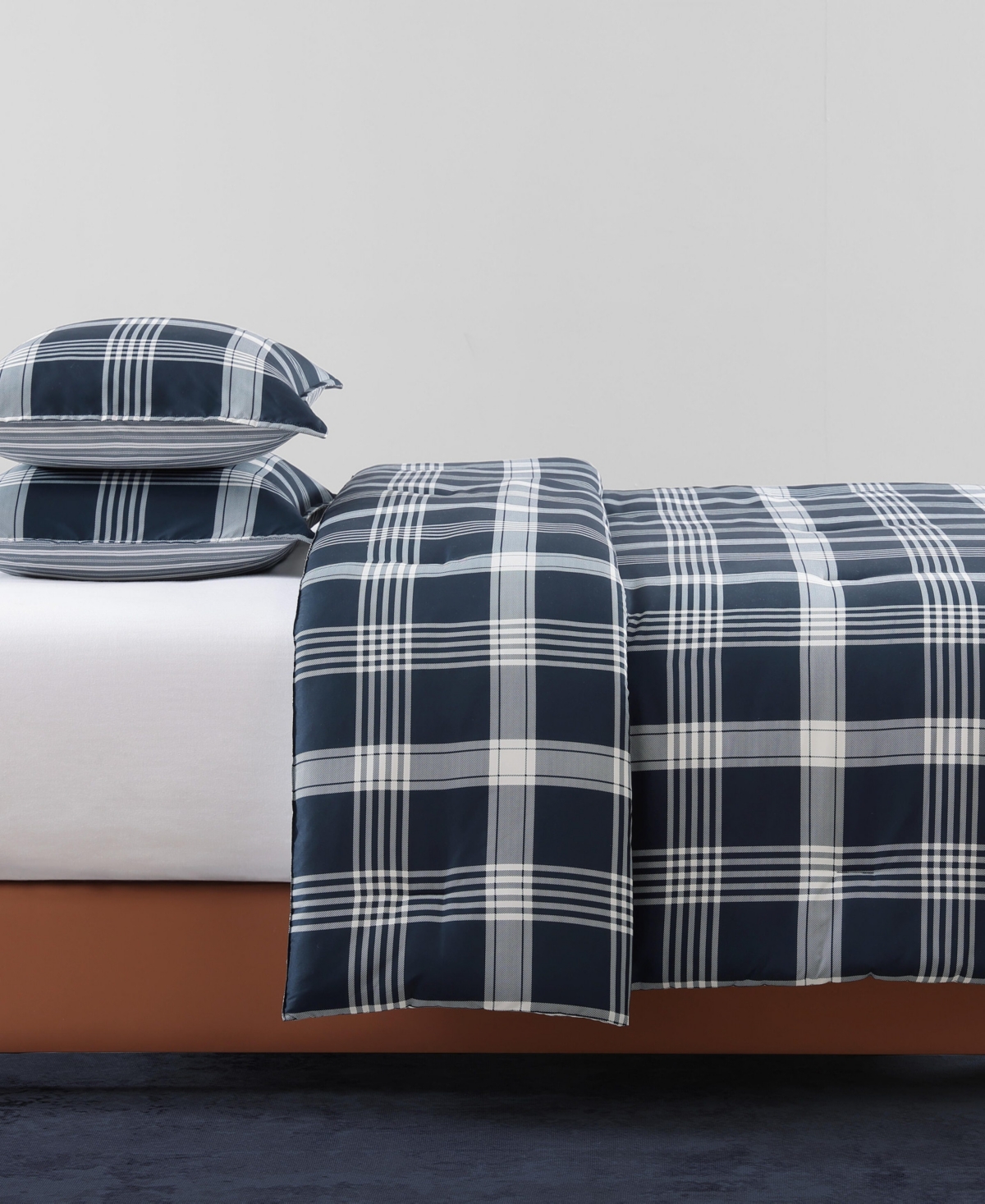 Tommy Hilfiger Huntingdon Plaid Washed Microfiber -Pc. Comforter Set