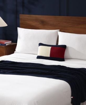 Rib Knit Flag Novelty Decorative Pillow, 11" x 18"