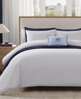 Trellis Flag Cotton Reversible 3-Pc. Duvet Cover Set, King