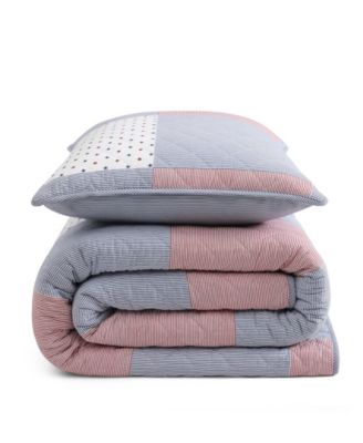 Ithaca Americana Patchwork Cotton Reversible 3-Pc. Quilt Set, Full/Queen