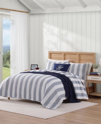 Capri Stripe Cotton Reversible 2-Pc. Quilt Set, Twin