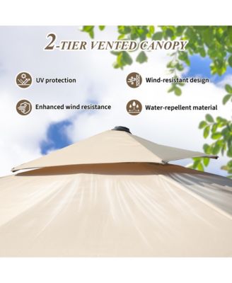 Rectangle Cantilever Umbrella with Center Pole Base Not Included