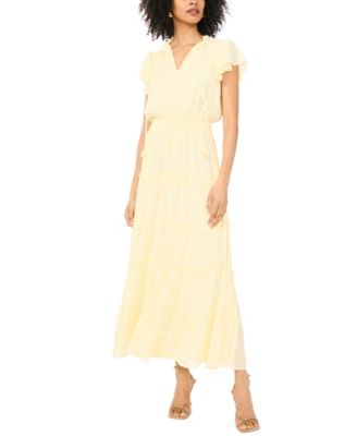 Women's V-Neck Tiered Maxi Dress