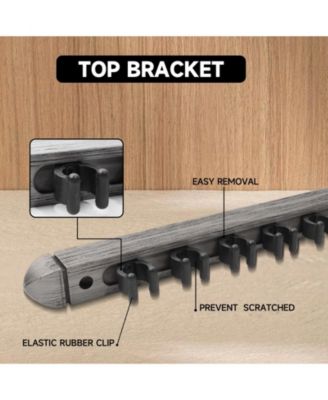 GSE Games and Sports Expert Piece Wood  Billiard Pool Cue Rack Wall Mounted Holders, Pool Cue Wall Rack Set - Brushed