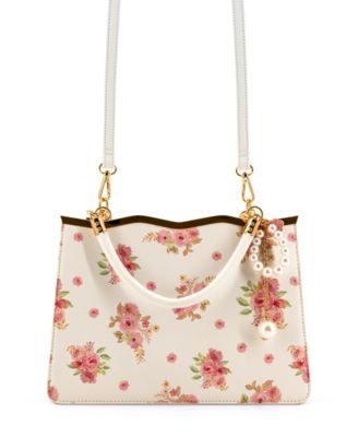 Camille Floral Top Handle Small Satchel Bag
