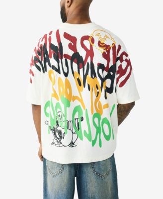 Men's Short-Sleeve Graffiti Printed T-Shirt