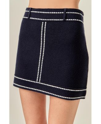 Women's Denim-Look Knit skirt