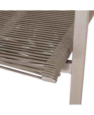 Outdoor Modern Aluminum Dining Chair with Rope Seat