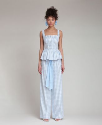 Women's Smocked Detail Peplum Top