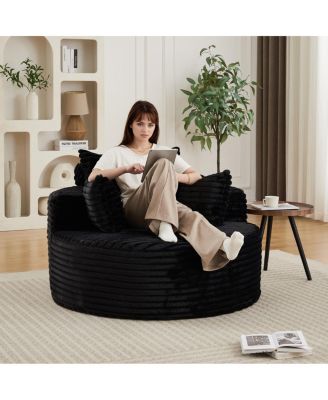 50"L Corduroy Sponge Sofa, No Assembly Required, Modern Sleeper Chair