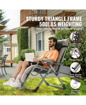 33 Inch Zero Gravity Recliner Chair with Cushion and Cup Holder