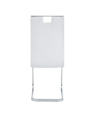 Set of 4 PU bow-shaped chairs for minimalist/contemporary homes.