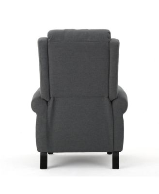 Streamdale Cozy Charcoal Polyester Recliner with Rubber Wood Legs