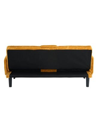 Minimalist straight-line corduroy sofa for living room and bedroom