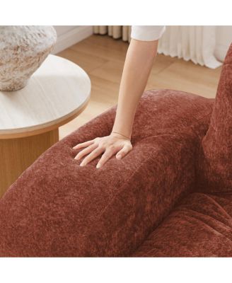 U-shaped Boneless Sofa, Soft Velvet, Tufted, 32D Sponge, No Assembly.