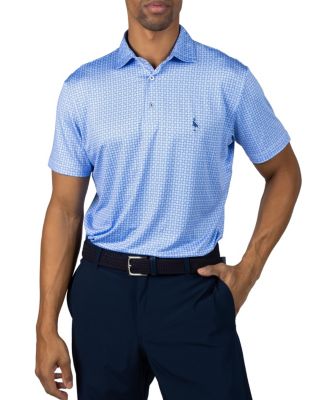 Men's Captains Wheel Printed Performance Polo