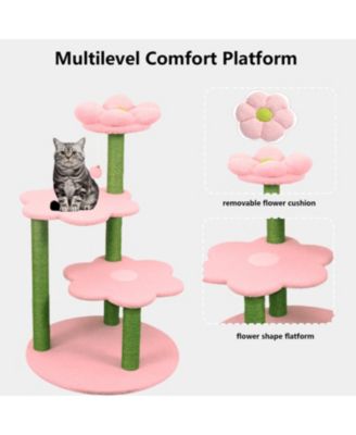Multi-Level Cat Tree with Removable Perch & Scratching Posts – Includes Hanging Toy