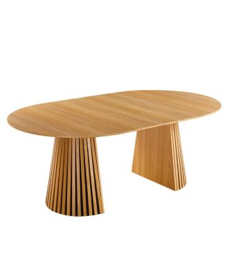 Extendable Mid-Century Modern Pedestal Dining/Coffee Table (6-10 People)