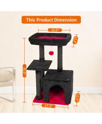 Cat Tree Kitten Tower Indoor Condo Sisal Posts Jump Platform Activity Center Play House