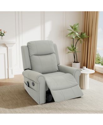 Manual Recliner 270° Swivel Rocker Chair with Massage & Heating