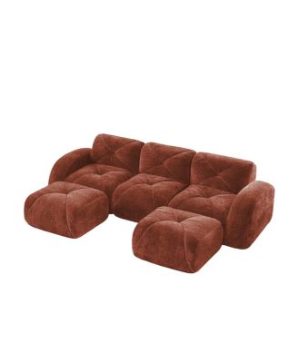 Streamdale U-shaped Boneless Sofa, Tufted, 32D High Density Sponge