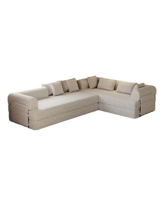 Streamdale Convertible Sleeper Sofa Bed with Pillow & Side Pocket, Chenille Folding Mattress Couch
