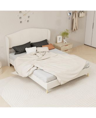 Velvet Upholstered Queen Bed