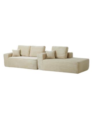 104" Cloud Sectional Sofa with L-Shape Chaise & Side Pockets
