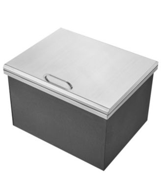 20 x 16 x 13 Inch Drop-In Stainless Steel Ice Chest, 40 Qt with Hinged Lid