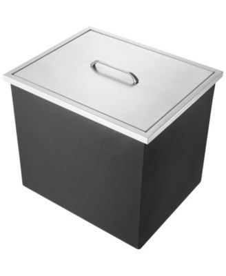 21 x 17 x 18 Inch Drop-In Stainless Steel Ice Chest, 40 Qt with Lid